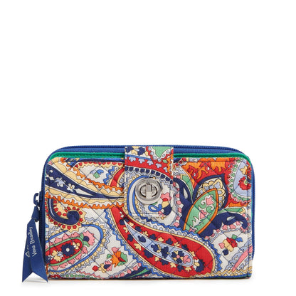 HOTCotton Turnlock Wallet With Rfid Protection