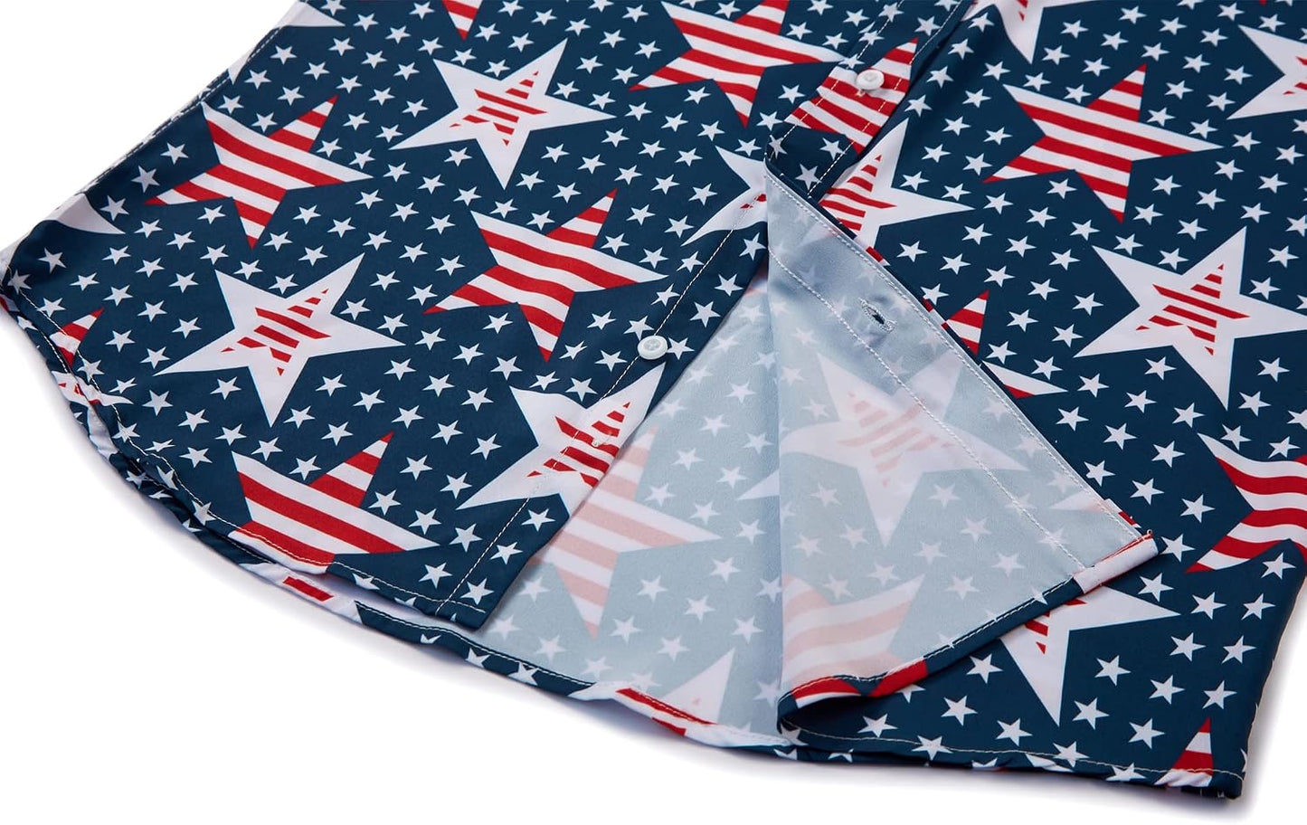 HOTMens American Flag Shirt - Patriotic Shirts for Men Short Sleeve Button Down Hawaiian Shirts
