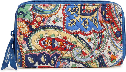 HOTVera Bradley womens Cotton Deluxe Travel Wallet With Rfid Protection
