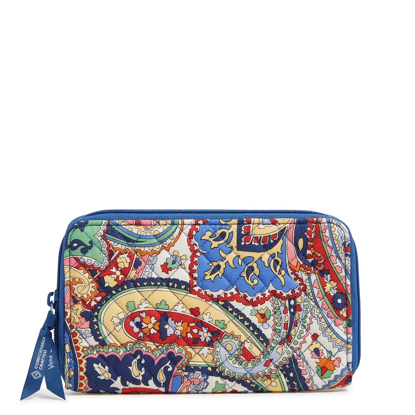 HOTVera Bradley womens Cotton Deluxe Travel Wallet With Rfid Protection