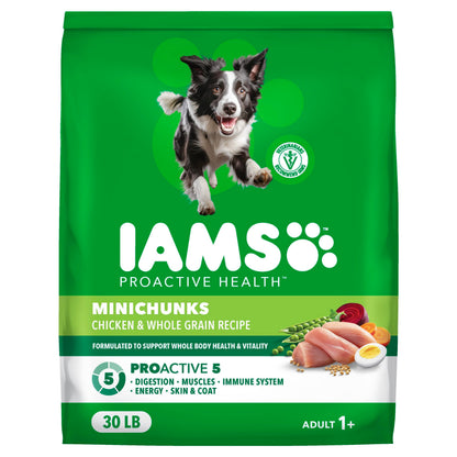 HOTIAMS Proactive Health Adult Minichunks Dry Dog Food, Chicken, 30 lb | Real chicken #1 ingredient, no fillers, natural fiber & prebiotics, Omega-6 fatty acids, antioxidants for immune support