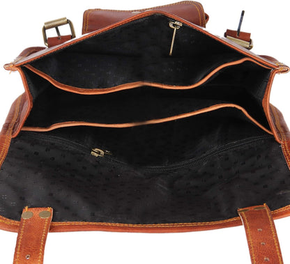 HOT2 Side Brown Leather Pouch by Leather Native – Motorcycle Side Pouch for Men and Women – Waterproof Saddle Bag Panniers – Vintage and Modern Touring Bag