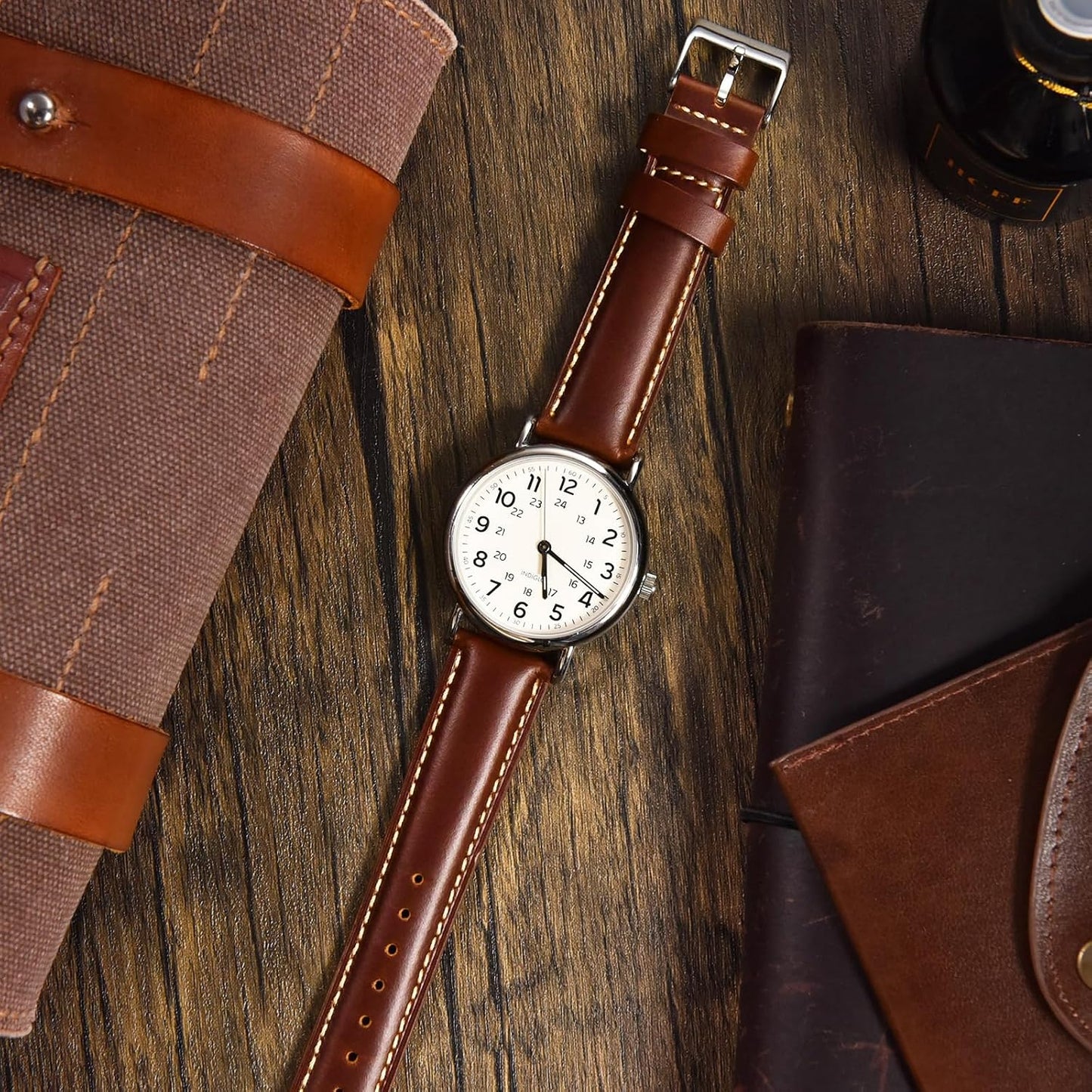 HOTRitche Christmas Gift Quick Release Leather Watch Bands Genuine Watch Straps for Men Women Top Grain Leather Watch Strap, White Elephant Gifts, Stocking Stuffers for Men, Father's Day gifts