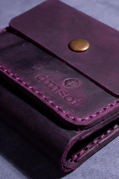 HOTHandmade Genuine Leather Women’s Wallet – Perfect for Mothers, Students, Professionals, Ideal for Work, Shopping, Gift, Travel, Everyday Essentials Handmade Genuine Leather for Women Ladies (PURPLE)