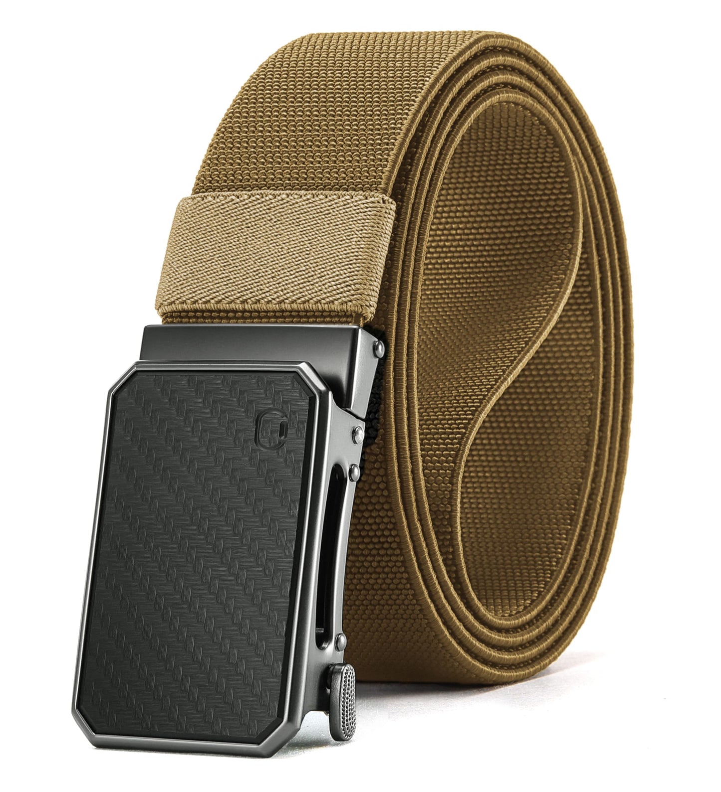 HOTCHAOREN Mens Ratchet Belt – 1.5" Stretch Nylon Belts for Casual, Work, Golf – Adjustable Fit for Everyday Comfort