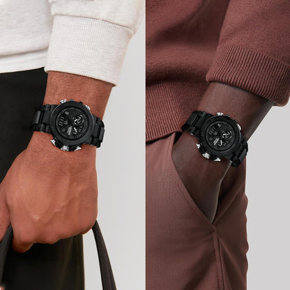 HOTLN LENQIN Mens Watches Digital Military Watch for Men Stopwatch Army Survival Tactical Sports Outdoor Big Face Waterproof Men's Wrist Watches with LED Backlight/Timer/Alarm/Date