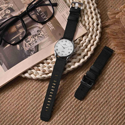 HOTANNEFIT Quick Release Watch Bands, Military Nylon Watch Strap for Men, Multiple Colors & Width (18mm, 19mm, 20mm, 22mm, 24mm)