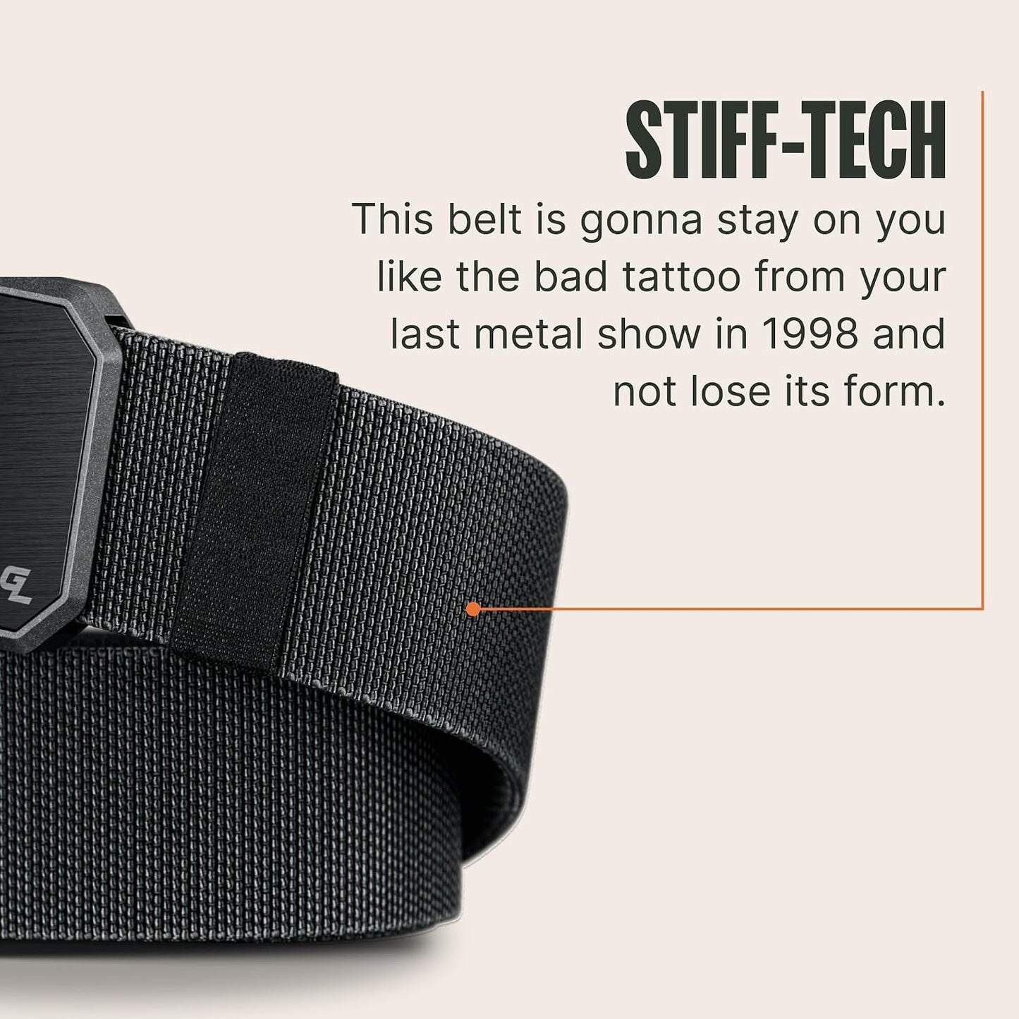 HOTGroove Life Groove Belt OG - Men's Work Belt - Stretch Nylon, Magnetic Buckle, Adjustable, Comfortable, Tactical, EDC