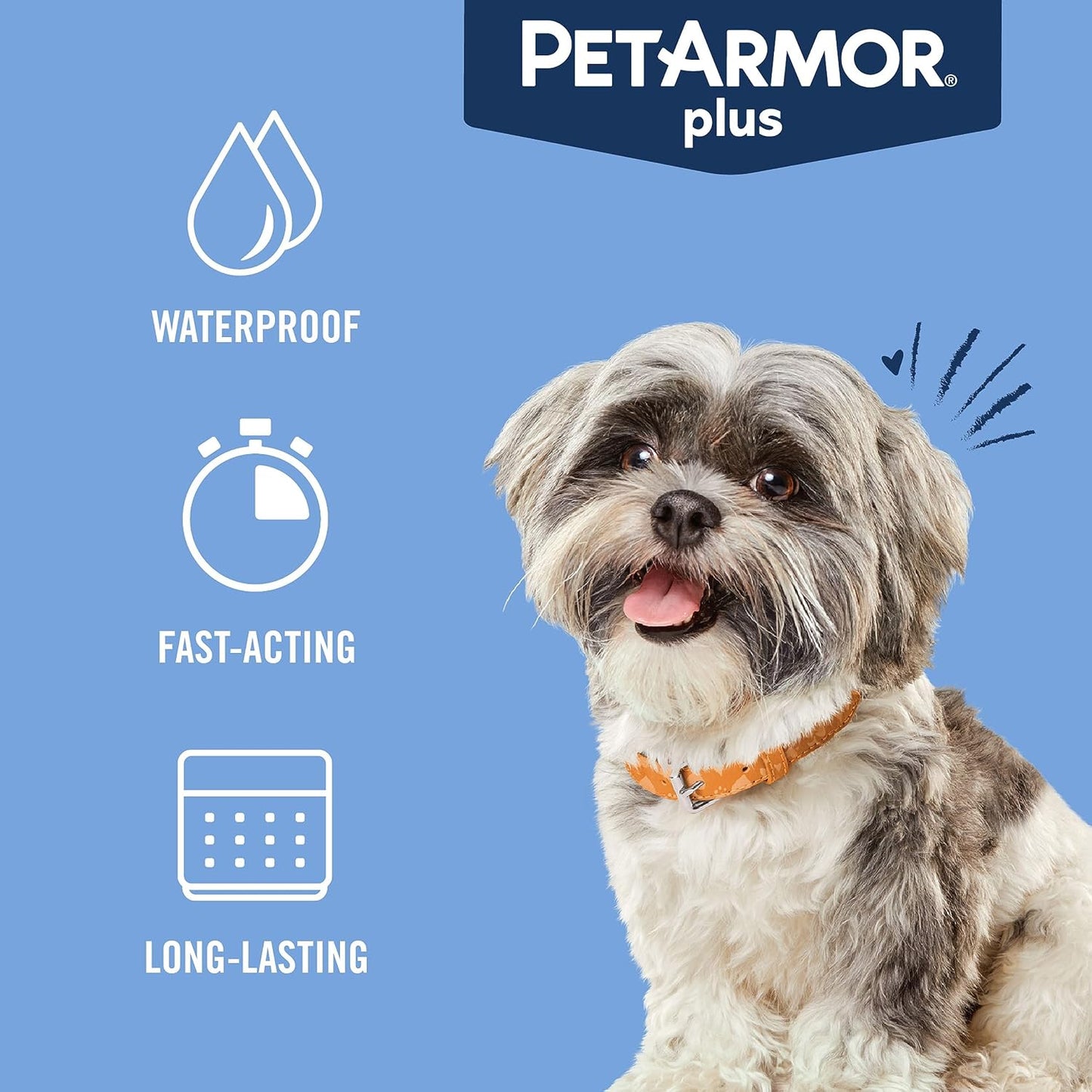 HOTPetArmor Plus Flea and Tick Prevention for Dogs, Small Dog Flea and Tick Treatment, 3 Doses, Waterproof Topical, Fast Acting (5-22 lbs)
