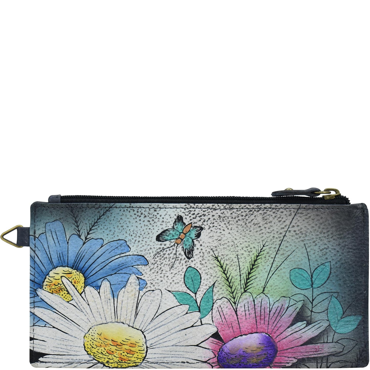 HOTAnna by Anuschka Women's Hand Painted Genuine Leather Organizer Wallet | Hand Painted