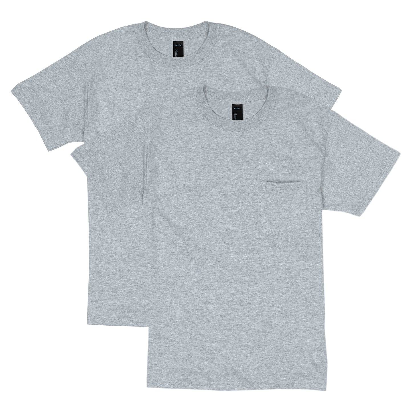 HOTHanes Men's Beefy-t Pocket, Heavyweight Cotton Pocket Tee for Men, Full-Cut T-Shirt, 1 Or 2 Pack