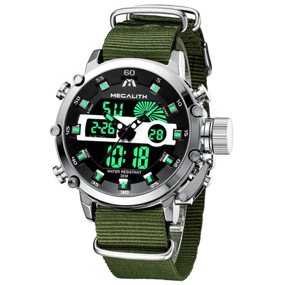 HOTMEGALITH Military Watches for Men Digital: Tactical Analog Sport Wristwatch | Dual Time Display, Waterproof, Heavy Duty Watch, LED Alarm Stopwatch, Date, Gifts for Husband Father, Anniversary Birthday