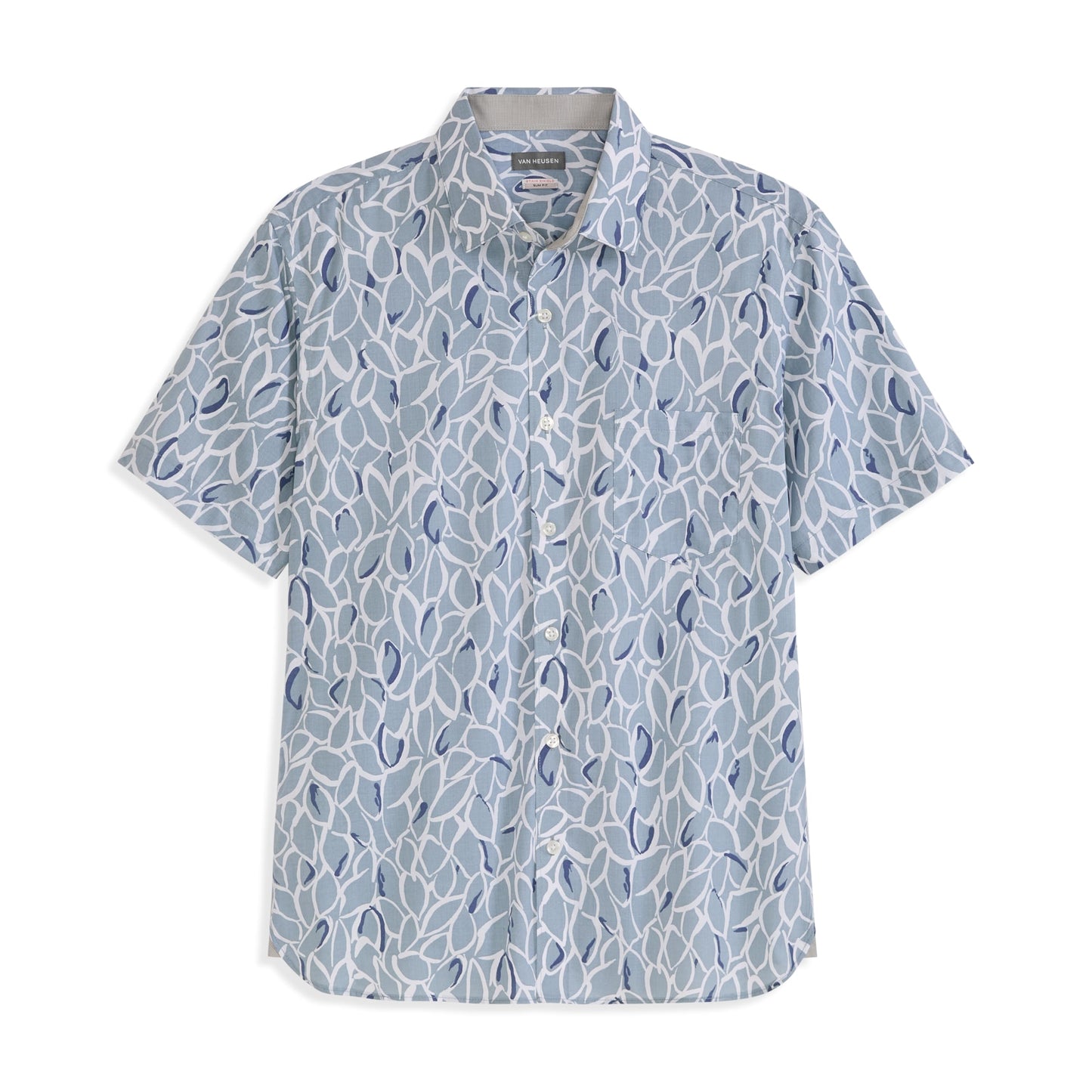 HOTVan Heusen Men's Big and Tall Wrinkle Free Short Sleeve Button Down Shirt, No-Tuck Length, Comfortable Stretch Fabric