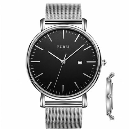 HOTBUREI Men Wrist Watches Fashion Minimalist Thin Analog Quartz Waterproof Watches for Men, Refined Gifts for Men, Boyfriend, Husband, Dad