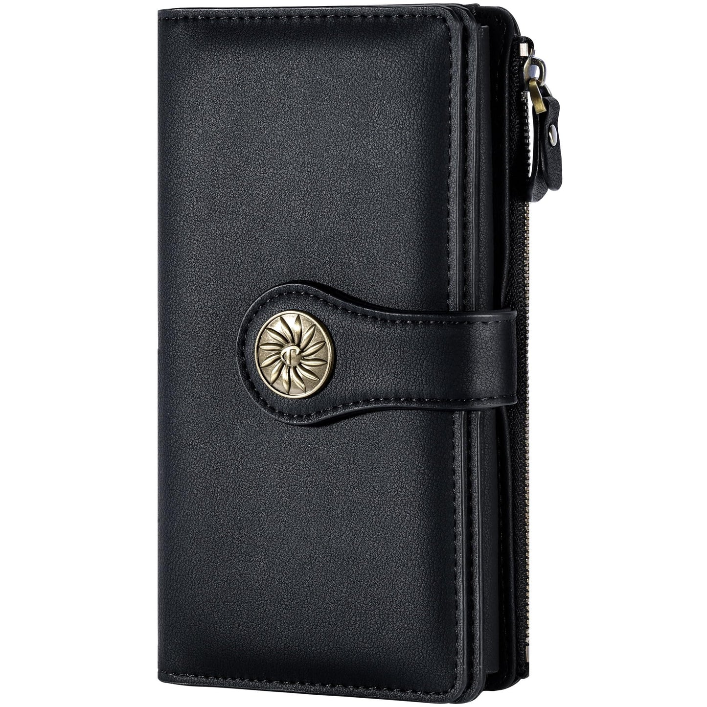 HOTTravelambo Women's Wallet RFID Blocking Trifold Clutch Large Capacity Credit Card Holder Travel Purse