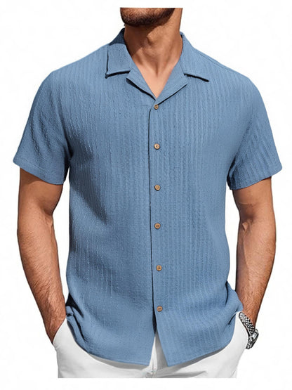 HOTDamipow Mens Casual Button Down Shirts Short Sleeve Fashion Vacation Beach Shirts