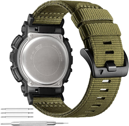 HOTAbanen Rugged Nylon Watch Band for Casio gshock DW-5600/8900, Adjustable Sports Wrist Strap for GA-100/GW-B5600/GB-5600 /GW-6900
