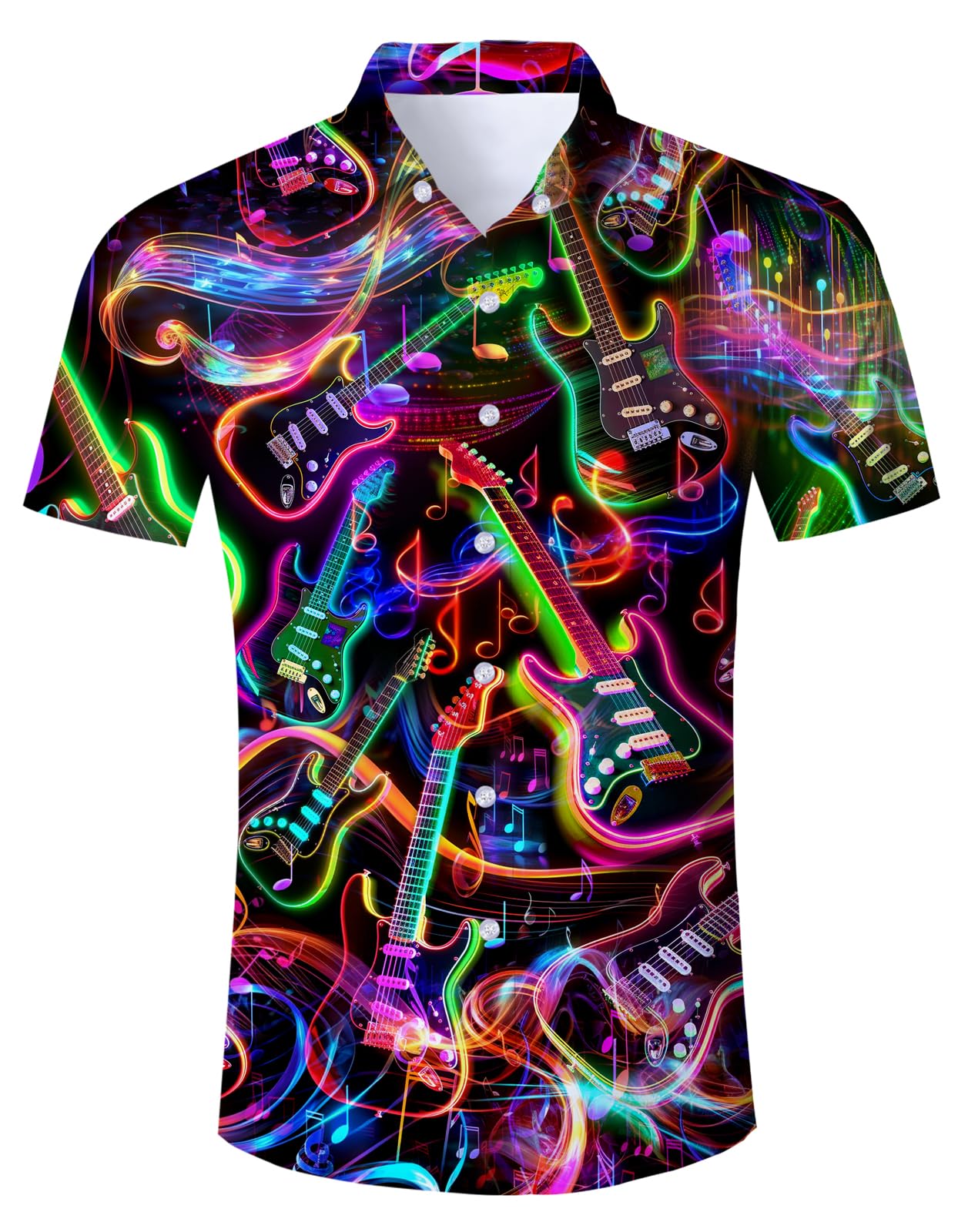 HOTFanient Mens Hawaiian Shirt Summer 3D Print Casual Short Sleeve Button Down Graphic Aloha Dress Shirts