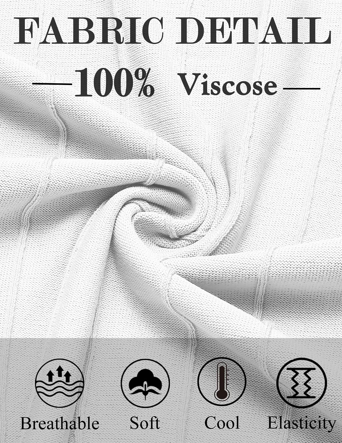 HOTCOOFANDY Men's T- Shirts Short Sleeve Knit Sweater Shirt Casual Crewneck Ribbed Pullover Tees