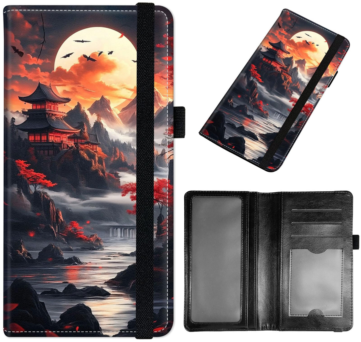HOTCheckbook Cover for Men & Women, Slim PU Leather Checkbook Holder Wallet with RFID Blocking, Stylish and Durable, Dog Paw Prints Galaxy
