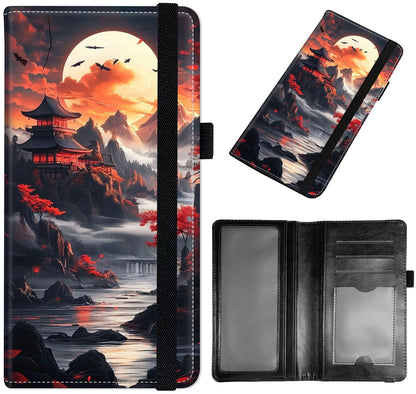 HOTCheckbook Cover for Men & Women, Slim PU Leather Checkbook Holder Wallet with RFID Blocking, Stylish and Durable, Dog Paw Prints Galaxy