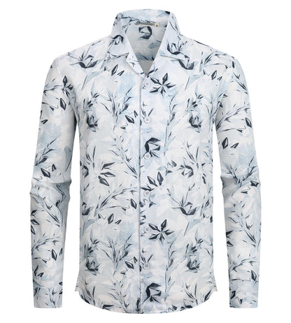 HOTAlex Vando Mens Printed Dress Shirts Regular Fit Casual Button Down Shirt | Wrinkle resistant, Machine washable, Contrast on inner collar & cuff, True-to-size cut, Business & Daily, Easy outfit pairing
