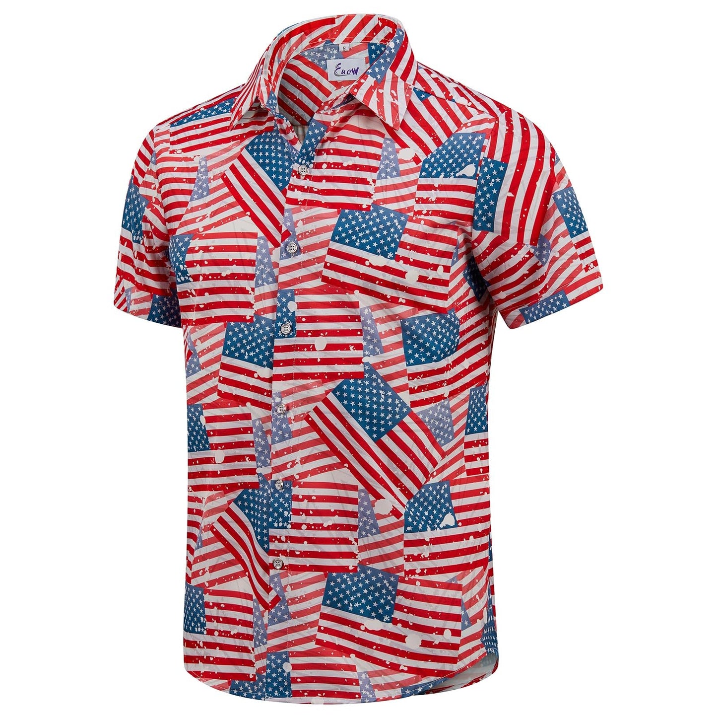 HOTEUOW Men's Hawaiian Shirt Short Sleeve Printed Button Down Beach Shirts
