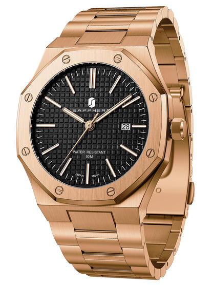 HOTSAPPHERO Mens Watches Stainless Steel Quartz Watch for Men Waterproof Date Clock Fashion Business Wristwatch Gift for Men