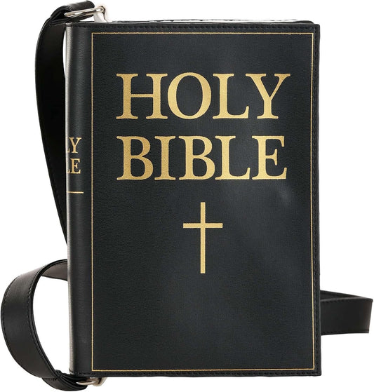 HOTHoly Bible Costume Accessory Purse - Faux Leather with Shoulder Strap and Magnetic Closure