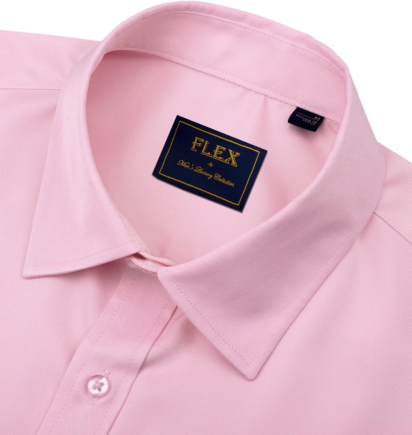 HOTJ.VER Men's Dress Shirts Solid Long Sleeve Stretch Wrinkle-Free Formal Shirt Business Casual Button Down Shirts