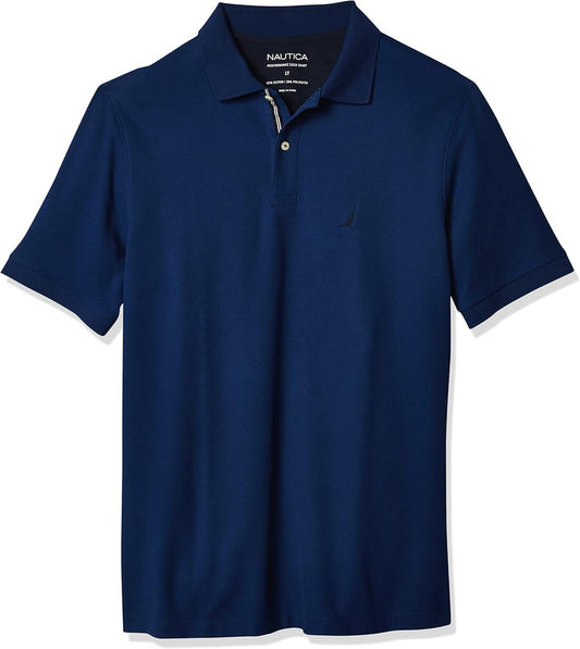 HOTNautica Men's Big and Tall Classic Fit Short Sleeve Solid Performance Deck Polo Shirt | Designed Exclusively for Big & Tall Men