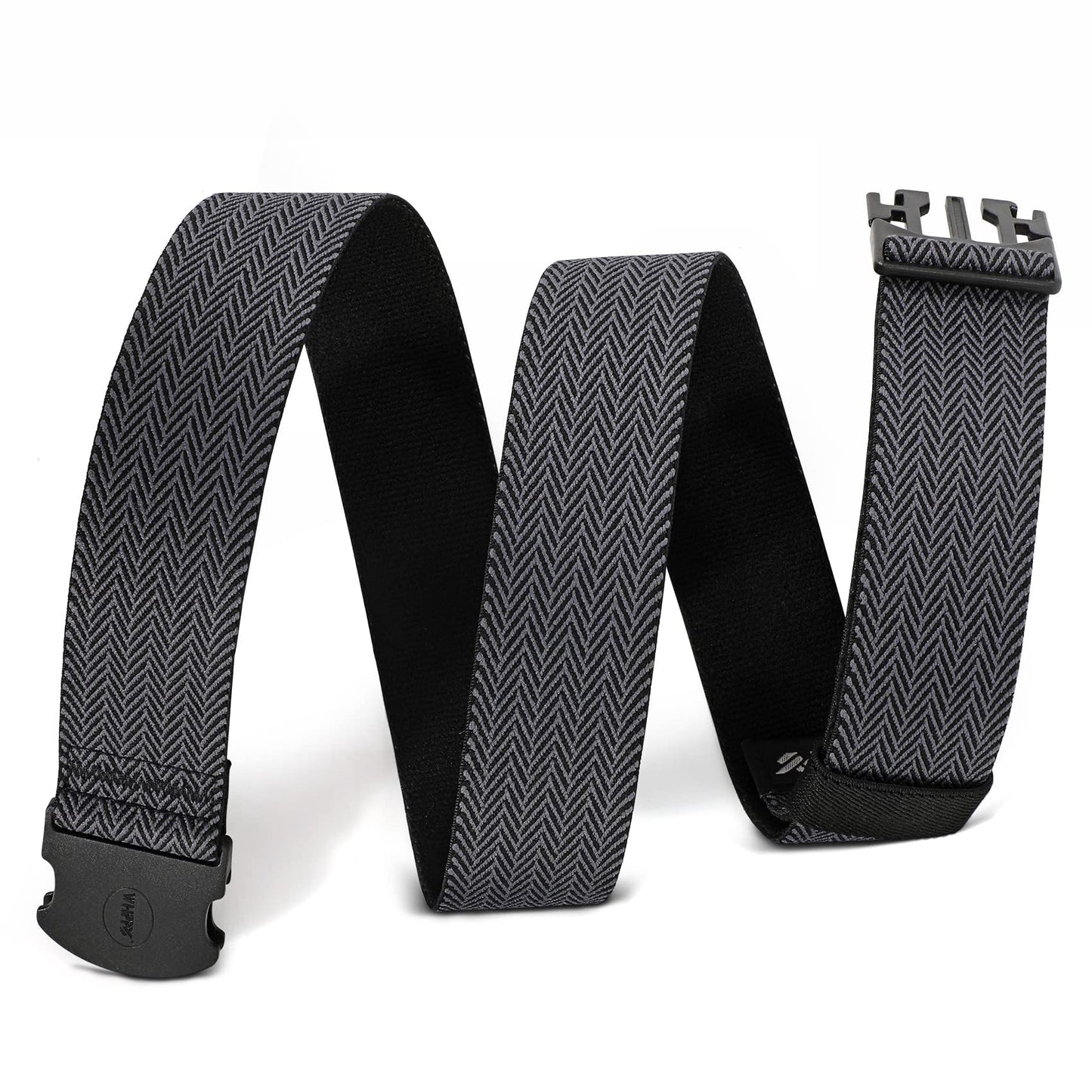 HOTWHIPPY Mens Elastic Stretch Belt Unisex Adventure Web Belt for Women Men with Non-Metal Buckle Adjustable Belts