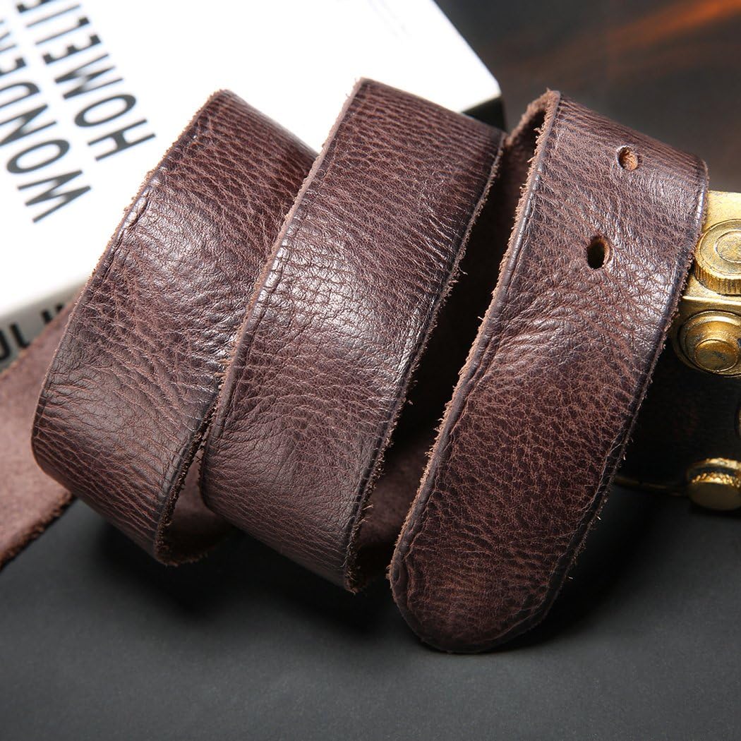 HOTKEECOW Men's 100% Italian Cow Leather Belt Men With Anti-Scratch Buckle,Packed in a Box