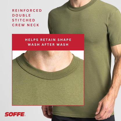 HOTSoffe Men's 3 Pack - USA Poly/Cotton Military Tee
