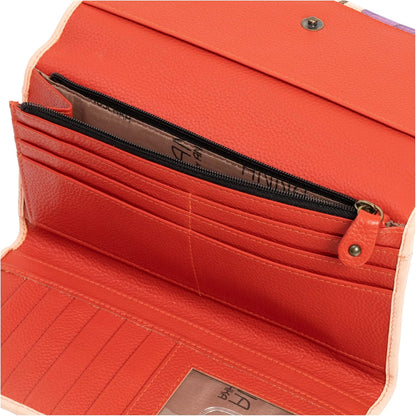 HOTAnna by Anuschka Women's Hand Painted Genuine Leather Multi Pocket Wallet