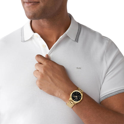 HOTMichael Kors Oversized Slim Runway Men's Watch, Stainless Steel Watch for Men
