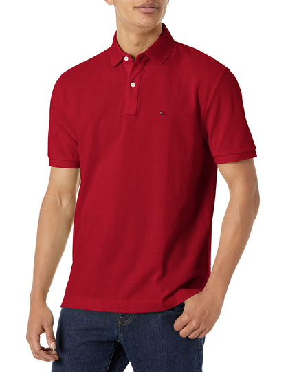 HOTTommy Hilfiger Men's Short Sleeve Cotton Pique Polo Shirt in Classic Fit