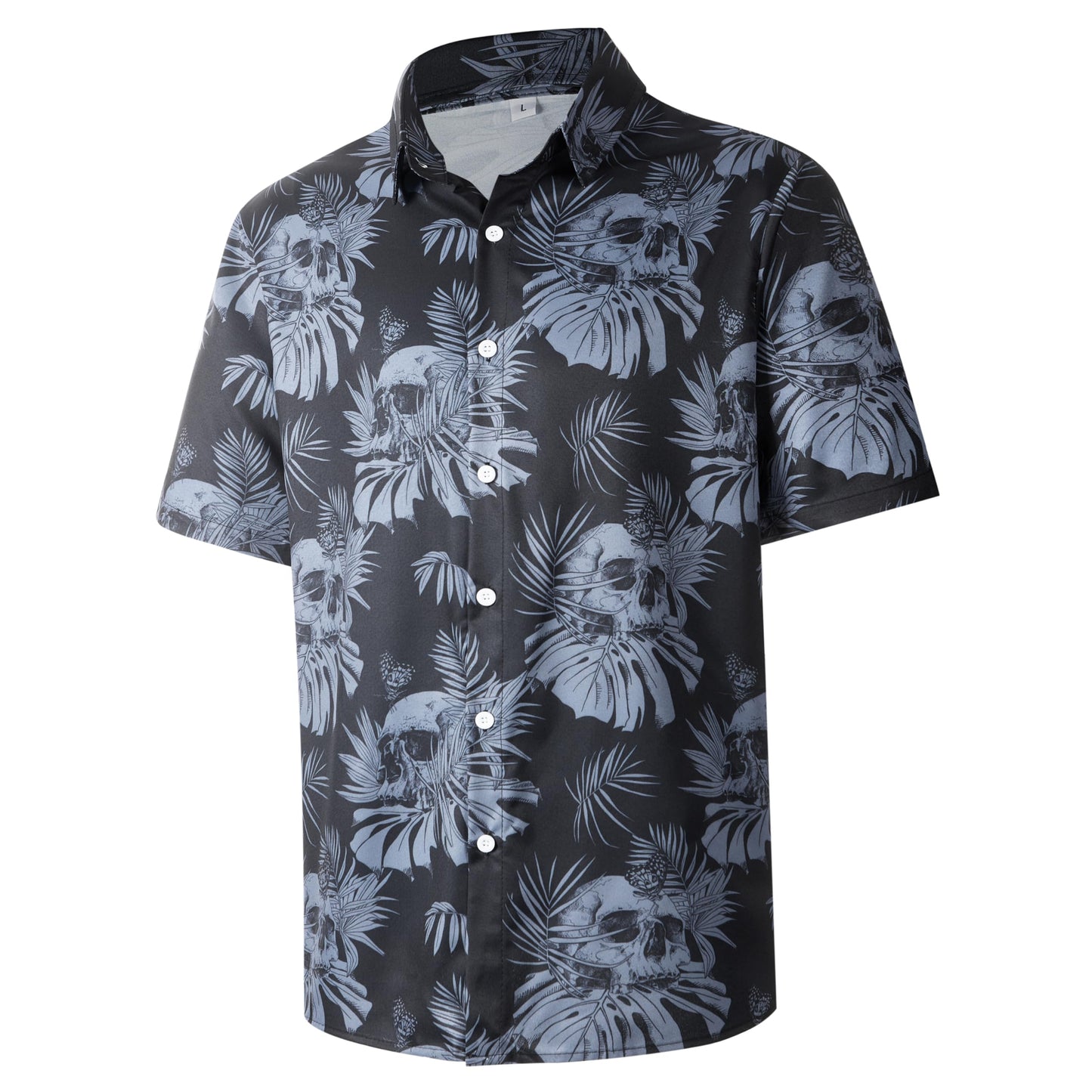 HOTMen's Casual Button Down Shirts Regular Fit Short Sleeve Hawaiian Shirt for Men