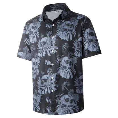 HOTMen's Casual Button Down Shirts Regular Fit Short Sleeve Hawaiian Shirt for Men