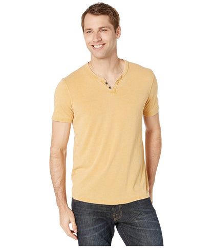 HOTLucky Brand Men's Venice Burnout Notch Neck Tee Shirt