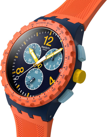 HOTSwatch Unisex Casual Watch Orange Polymer Quartz CAMO Flash