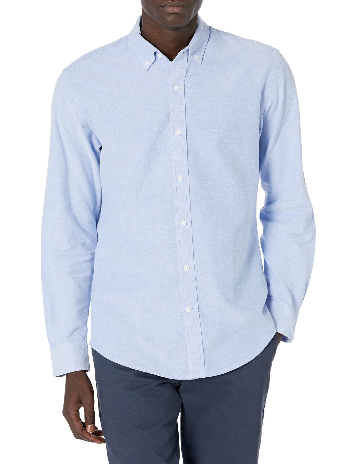HOTAmazon Essentials Men's Regular-Fit Long Sleeve Oxford Shirt, 100% Cotton
