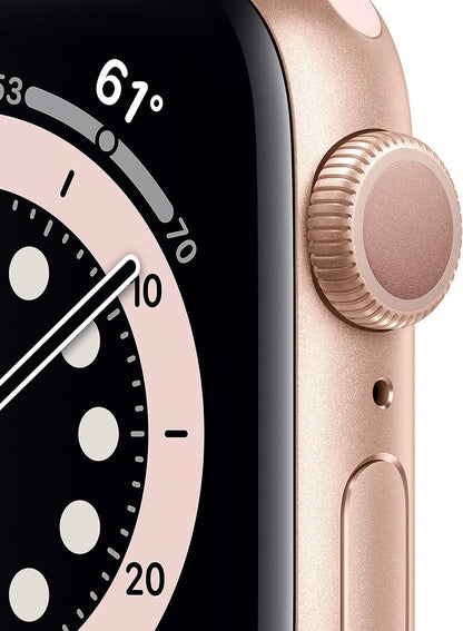 HOTApple Watch Series 6 (GPS, 40mm) - Gold Aluminum Case with Pink Sand Sport Band (Renewed)