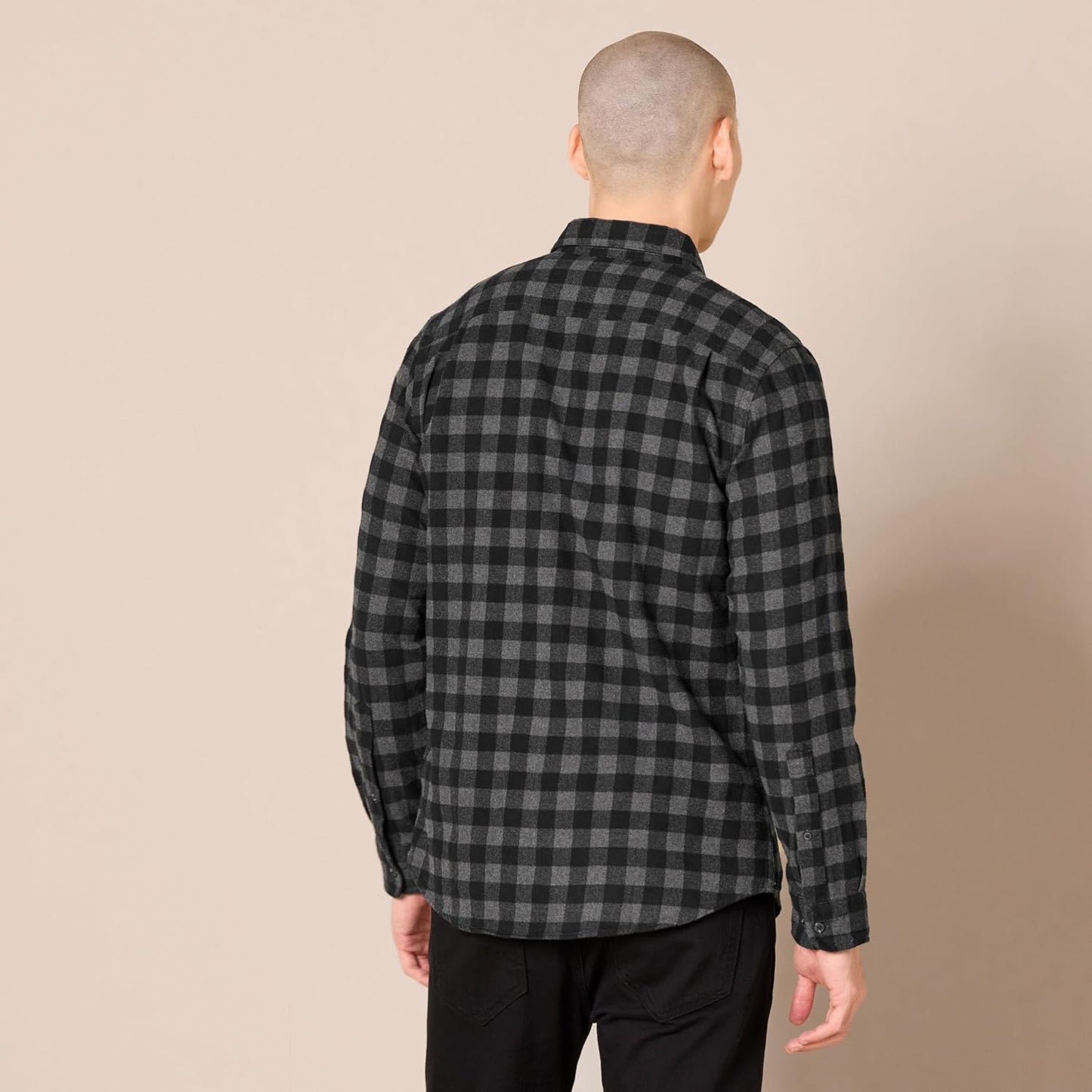 HOTAmazon Essentials Men's Slim-Fit Flannel Shirt, Long Sleeve Button Down Plaid