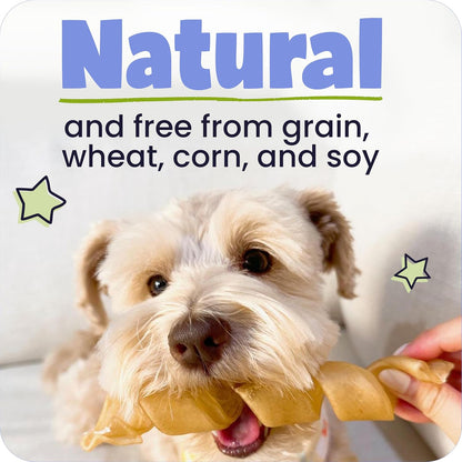 HOTPawstruck Natural Large 12" Beef Collagen Sticks for Dogs – Long-Lasting Rawhide Alternative, High Protein Treats with Chondroitin & Glucosamine – 5 Pack