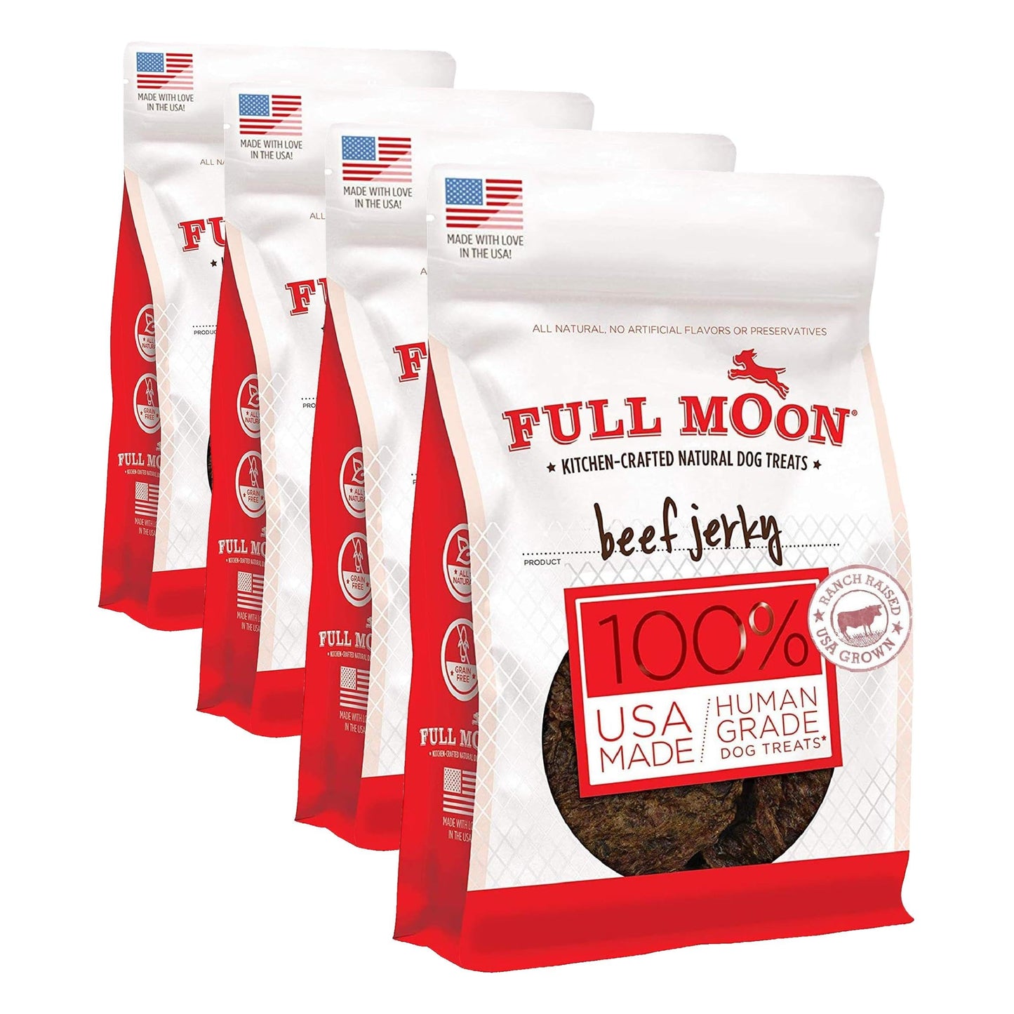 HOTFull Moon® Chicken Jerky Dog Treats 12 oz | Human Grade, No corn, No wheat, No soy, Glycerin Free, Made in the USA