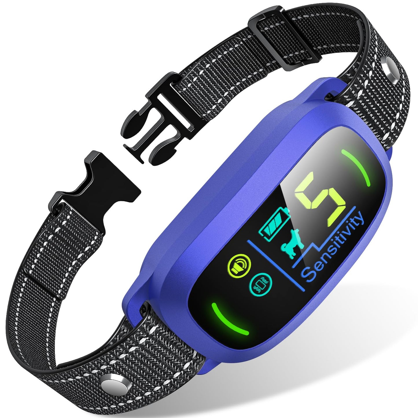HOTFAFAFROG Dog Bark Collar, Rechargeable Smart Collar, Anti Barking Training Collar with 5 Adjustable Sensitivity Beep Vibration, Bark Collar for Large Medium Small Dogs (Black)