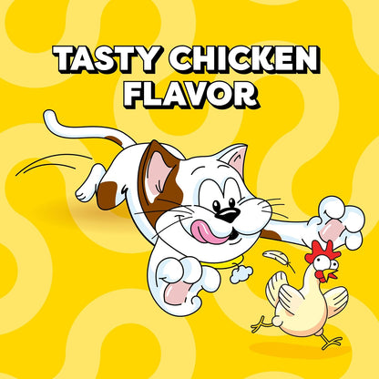 HOTTemptations Classic Crunchy and Soft Cat Treats, Tasty Chicken, 48 oz | 100% complete & balanced for adult cats, under 2 calories per treat, use as meal or food topper, stay-fresh tub