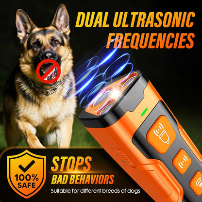 HOTYUYQA Dog Bark Deterrent Device, 3X Ultrasonic Anti Barking, 6 Training Modes 23 FT Range Barks No More Indoors Outdoors Behavior Correct Safe & Humane Rechargeable Compact Bark Control for Dogs