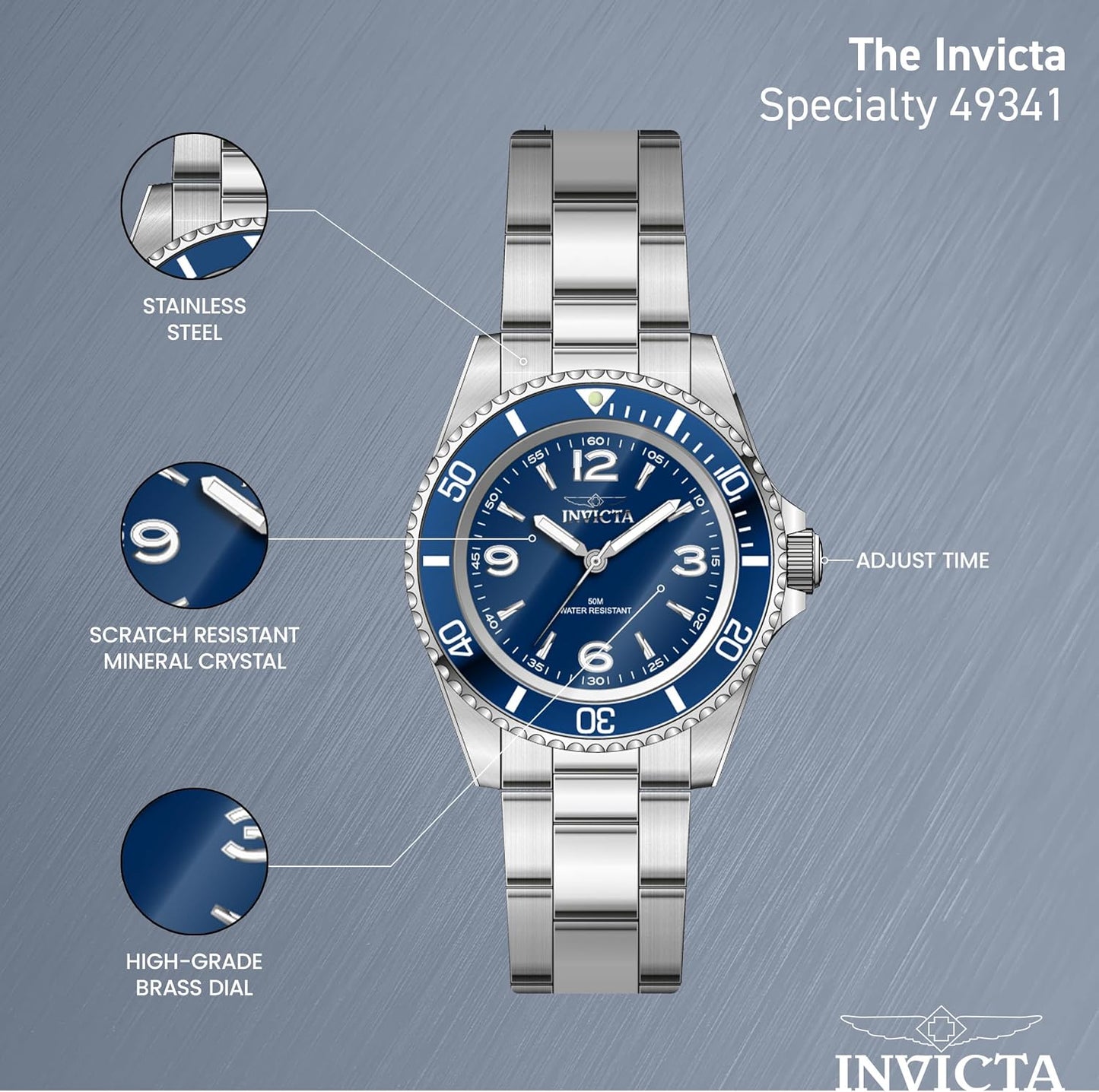 HOTInvicta Mens Watch Stainless Steel 40mm